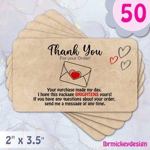 ♥️ 5x25 / 50 Thank You Cards
